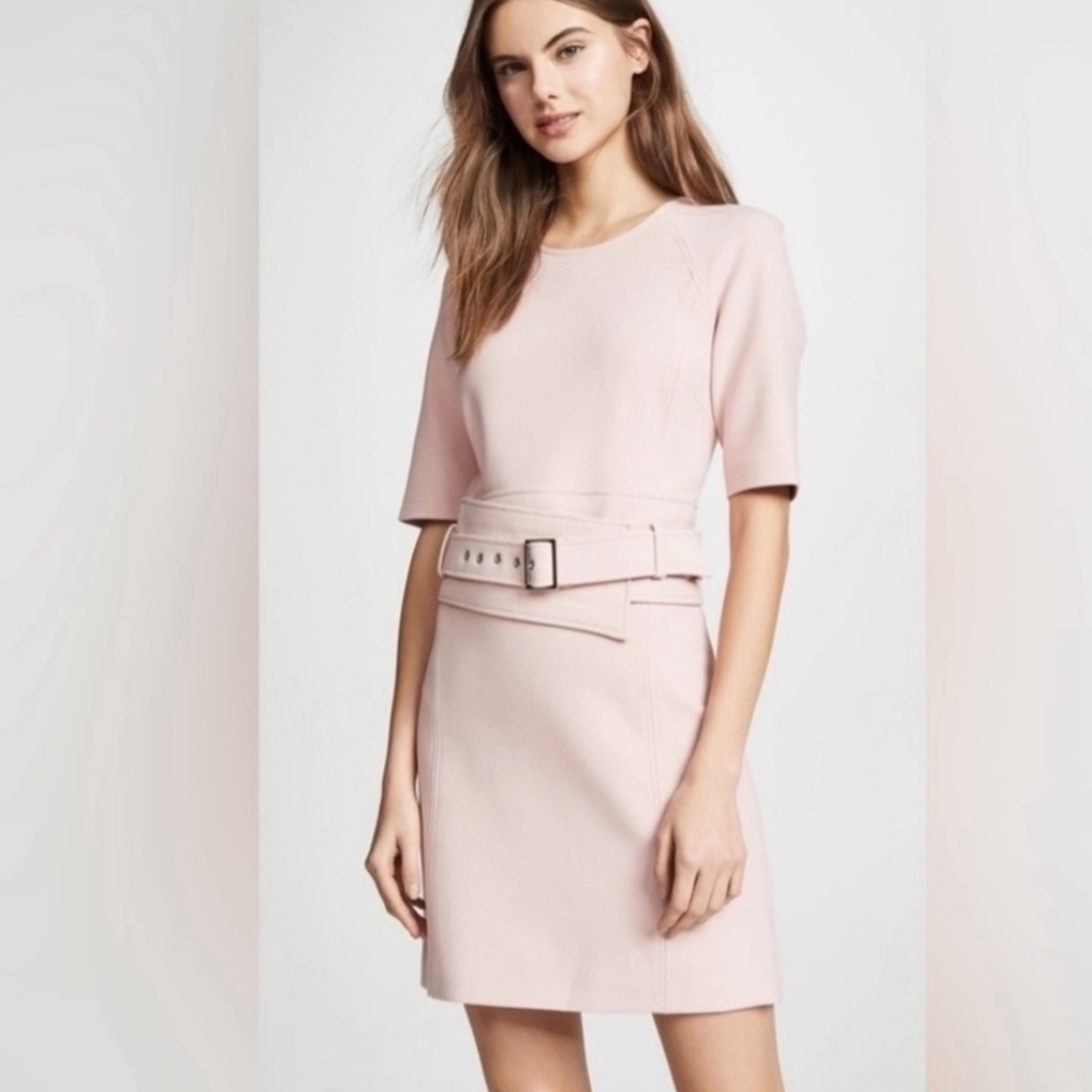 Veronica Beard Nora dress 10 blush with belt